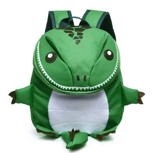 

High Quality Wholesale Baby Fashion Popular Dinosaur Style Oxford Cloth Backpacks Kids Cartoon School Bags, 5 colors or customized