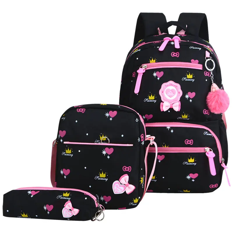 

Premium OEM Twinkle Pencil Case Girls Lightweight Children's Three-piece Backpack Bag School Bags Set