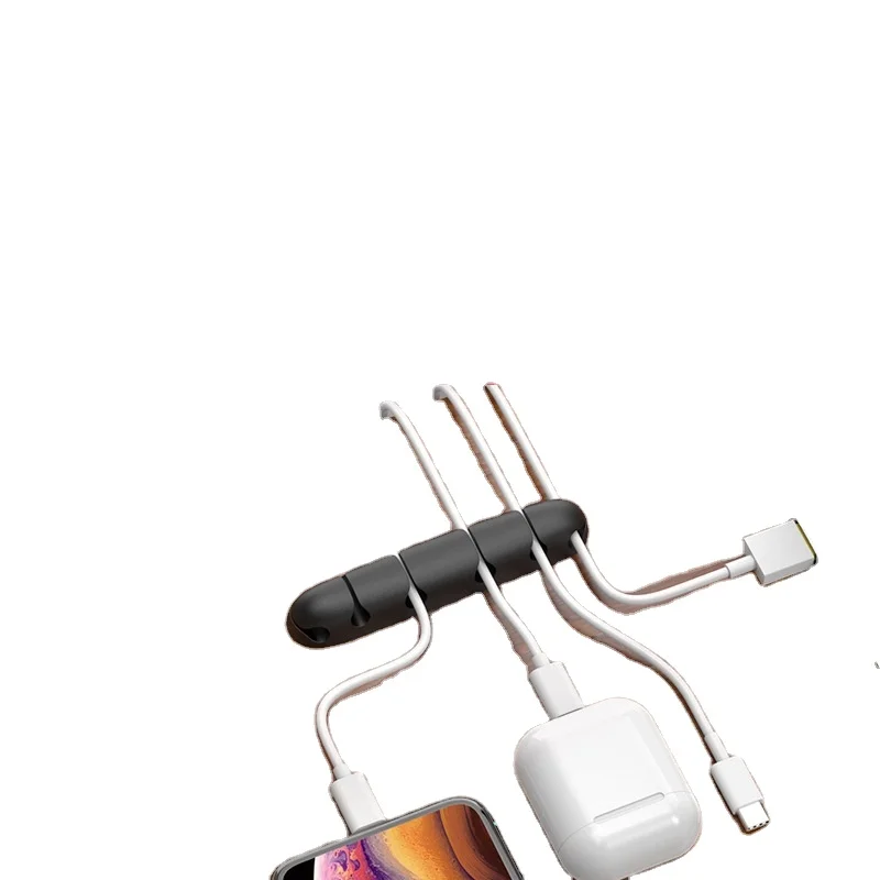 

Cable Holder Silicone Cable Organizer Flexible Usb Winder Management Clips Holder For Mouse Keyboard Earphone Headset