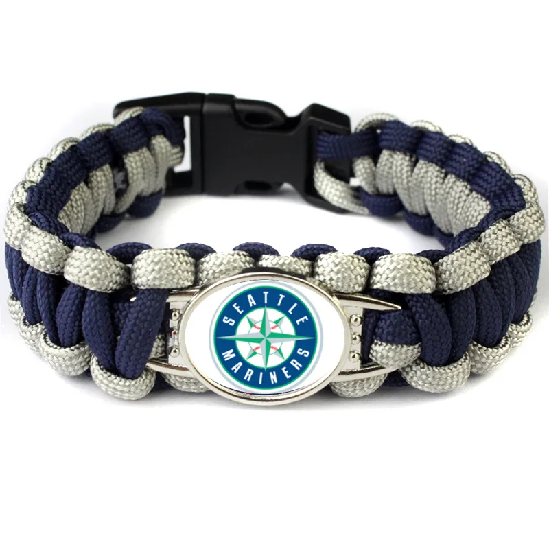 

Silver-plated MLB Seattle Mariners championship Survival bracelet