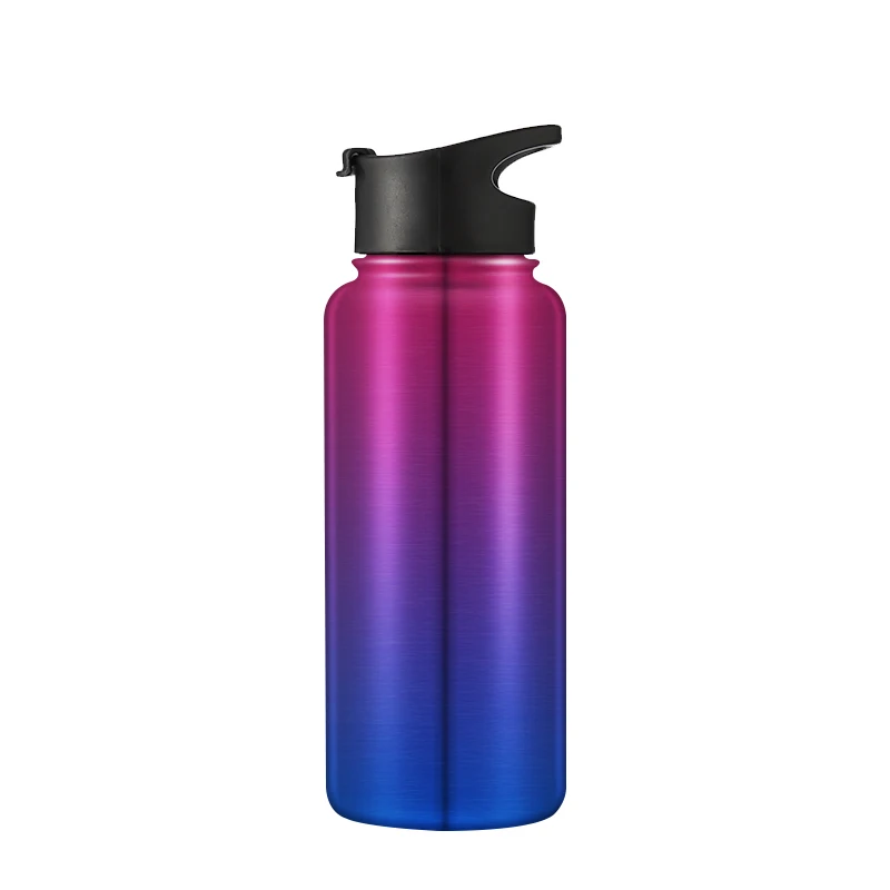 

Customized Logo outdoor 350ml/500ml/600ml/750ml double wall stainless steel vacuum insulated sport water bottle with bamboo lid, Customized color