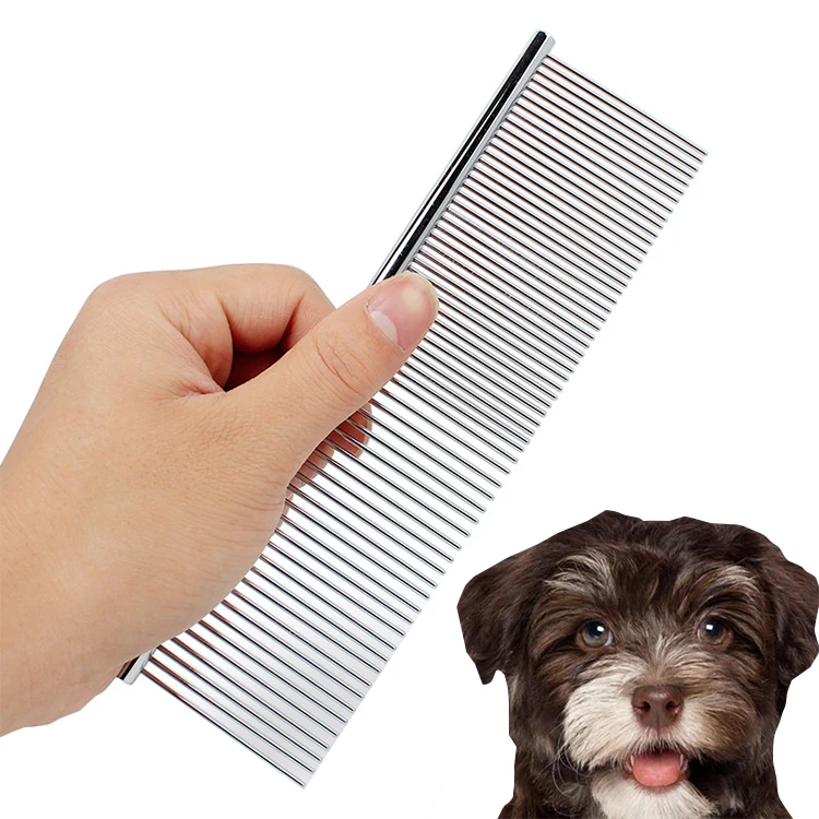 

Amazon Best Seller Stainless Steel Metal Massage Grooming Pet Dog Comb for Pet Dog, Silver