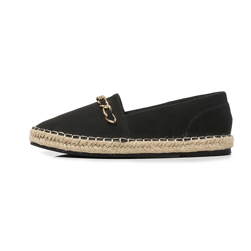 

Slip on Espadrilles Women Leather Women's Ankle Strap Platform Espadrilles Sandals, Black