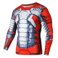 

Wholesale Marvel T-shirts Men Compression Shirts bodybuilding Sports Rash Guard Tops For Male Cosplay T Shirt Men 3d Printed