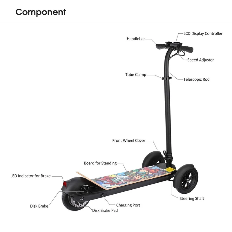 Electric Scooter 3 Wheel Drifting Scooter Self Balance Scooter For Kid