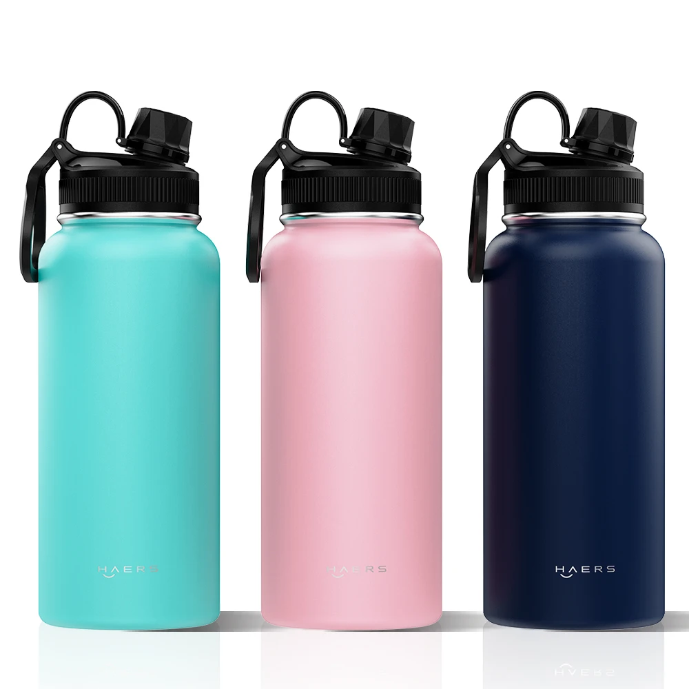 

HAERS multi functional 18oz/32oz/40oz/64oz double wall stainless steel outdoor sports drinking vacuum water bottle