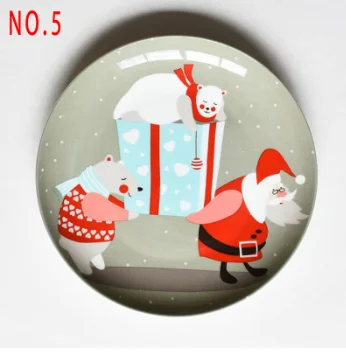 
creative 8 inch ceramic christmas Plates dinner dish for home restaurant hotel 
