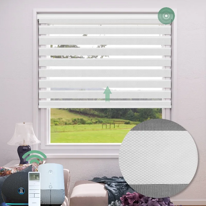 Custom Size Solar Shades Electric Blackout Smart Zebra Blinds Silver Rainbow Blinds Shades & Shutter