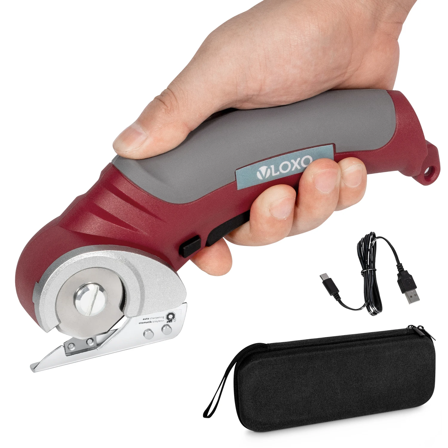 Lithium Battery Scissors Carpet Scissors Rechargeable Textile Cordless Fabric 6mm Cutting Electric Scissors