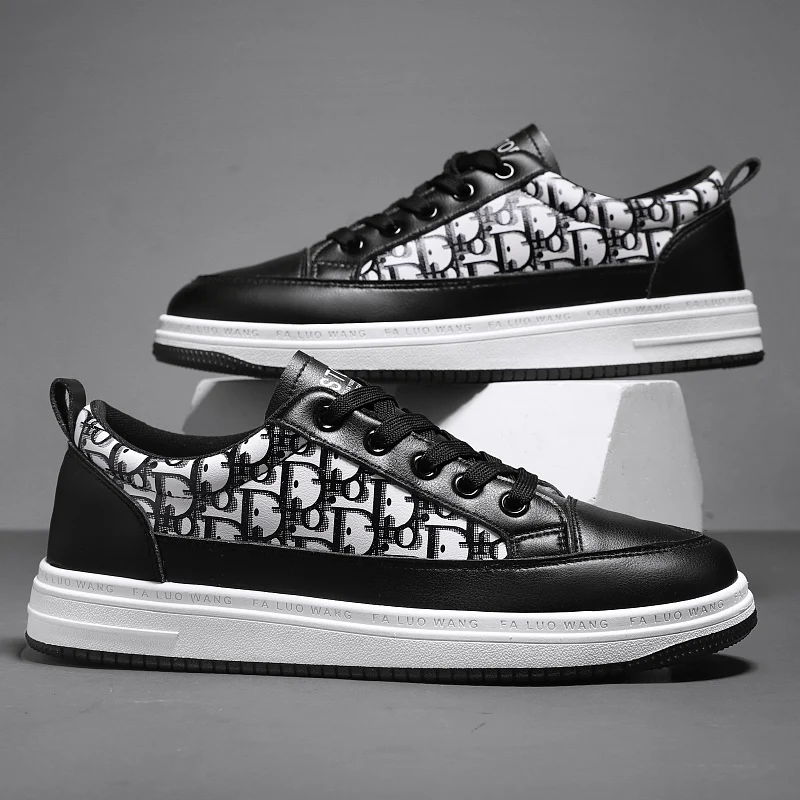 

2021 new style black white fashion men shoes