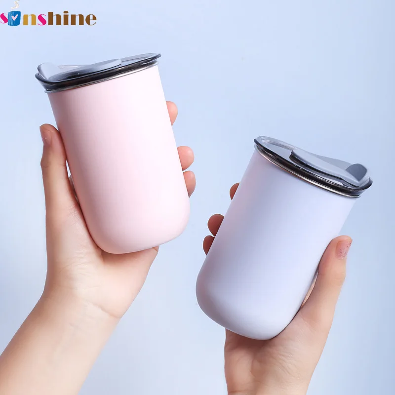 

2022 Custom logo stainless steel water tumbler portable travel coffee mug with lid, As picture