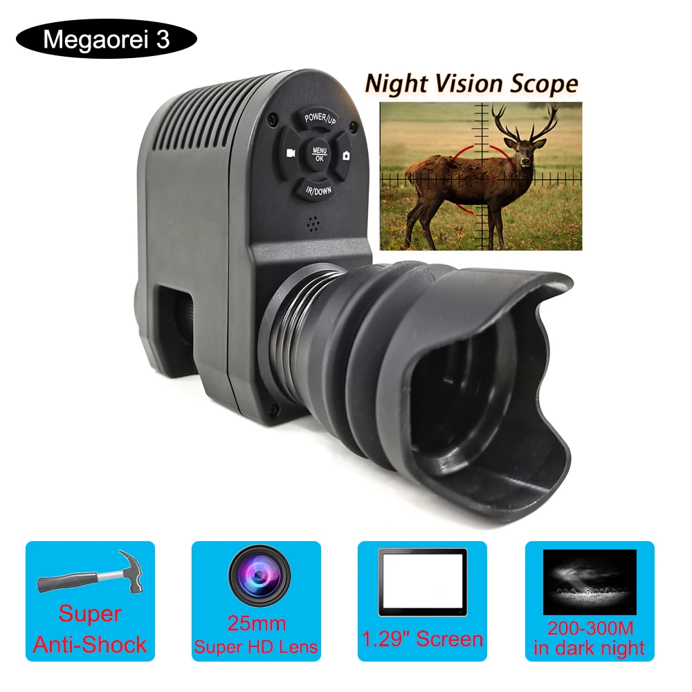 

Night Vision Scope Waterproof Hunting Cameras Wildlife Trap Riflescope Outdoor HD720P Screen Night Vision Hunting