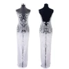 DRA-118 New Design Elegent bodice Flower Rhinestone applique dress crystal beads patches for wedding evening Dress