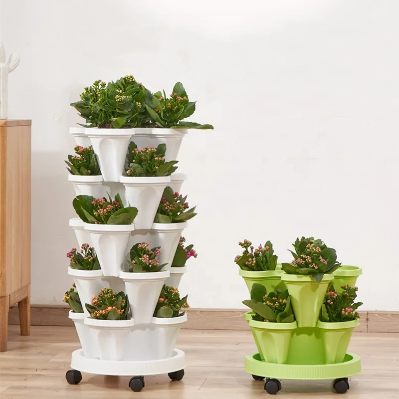 

Strawberry Vertical Growing Systems Gardening Vegetable Plastic Planter Vertical Garden Indoor/Outdoor, 6 color to choose