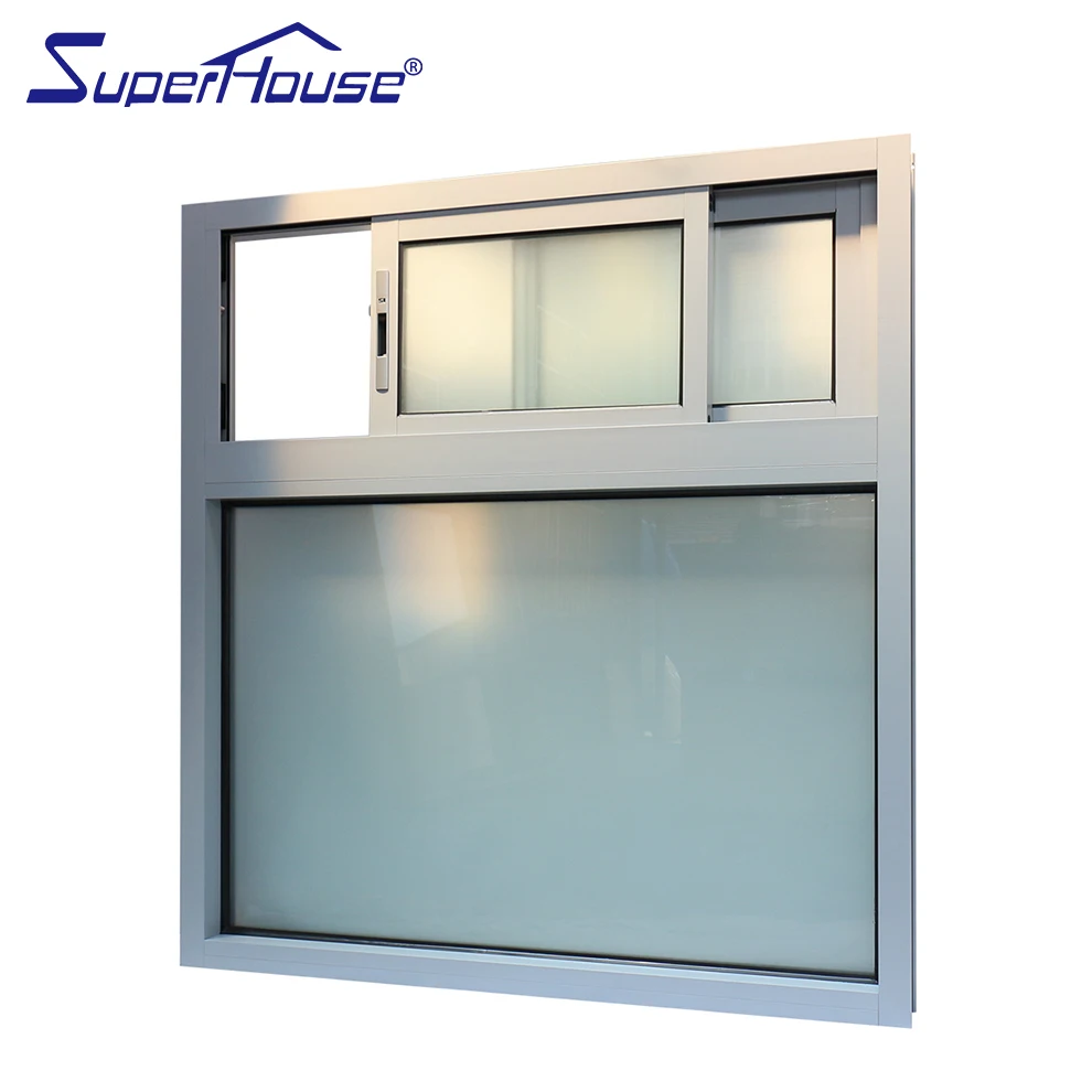 Australia standard frosted glass sliding windows with fixed windows tempered glass windows