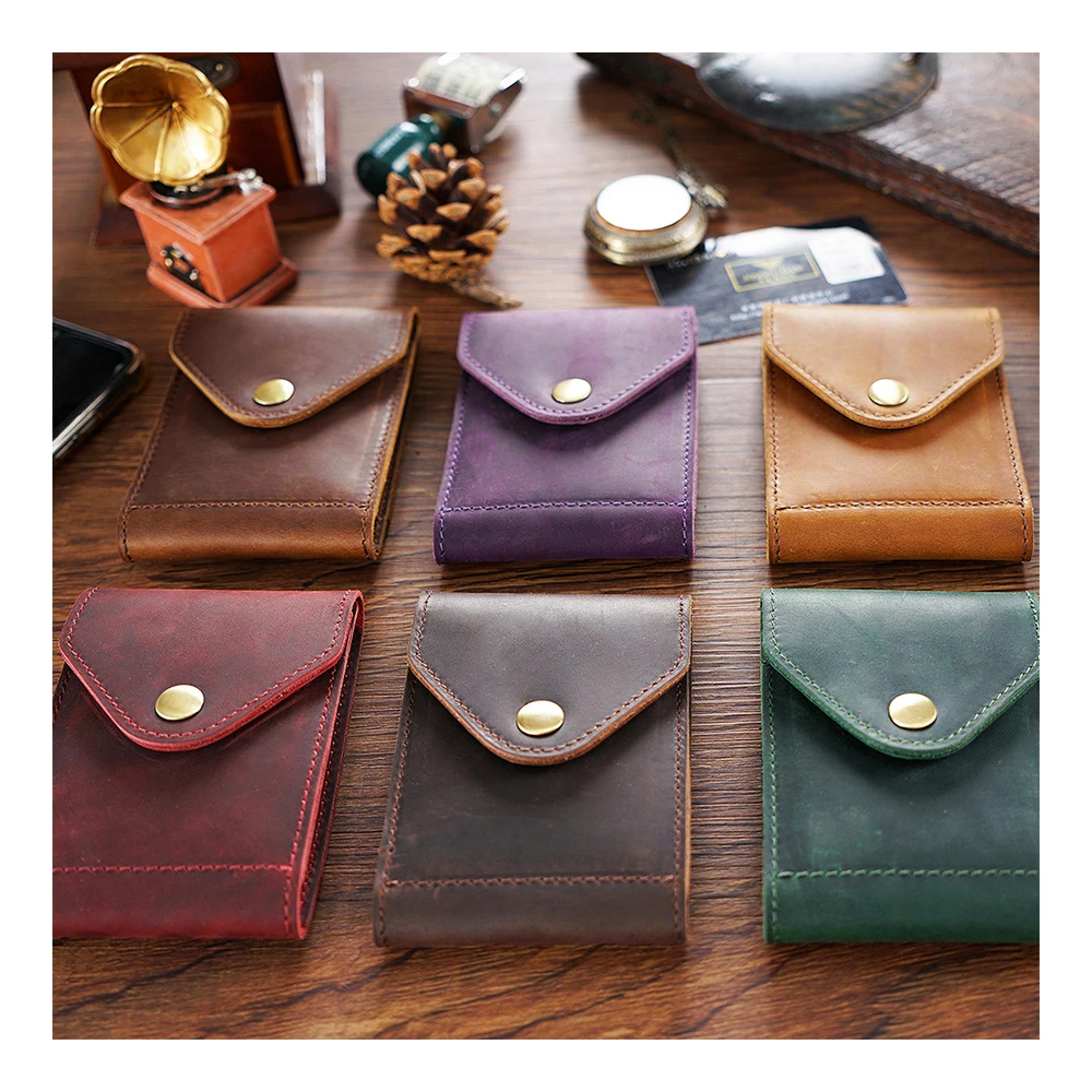 

Genuine Leather Men's Wallets Driver's License Card Holder Vintage Casual Leather Coin Purse Card Clutch Bag for Men