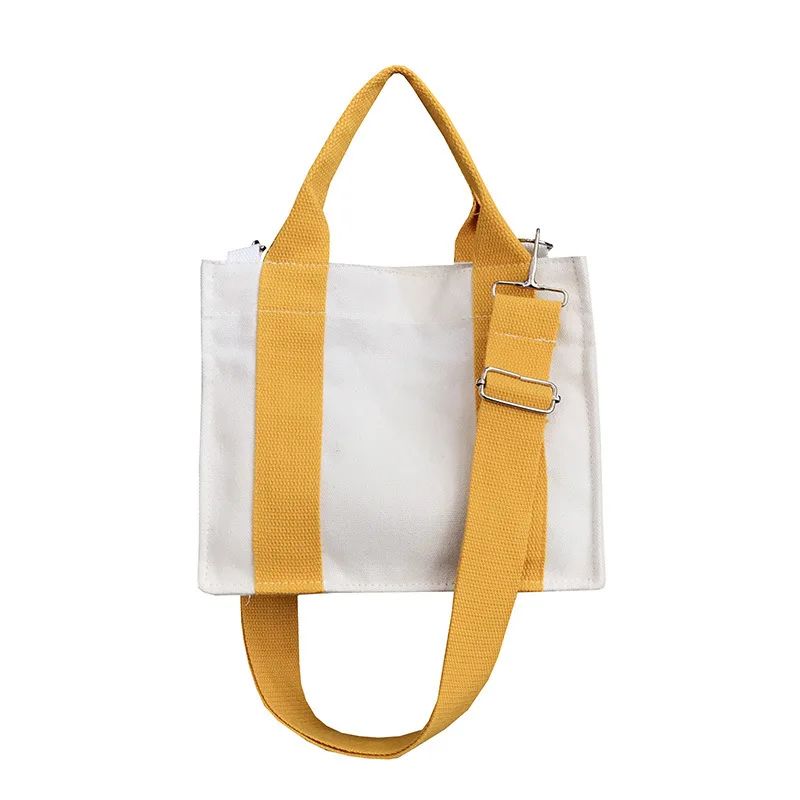 

Fashion handbag Canvas bag women's single shoulder Korean hand pack diagonal span simple square bag custom handbag, Customizable