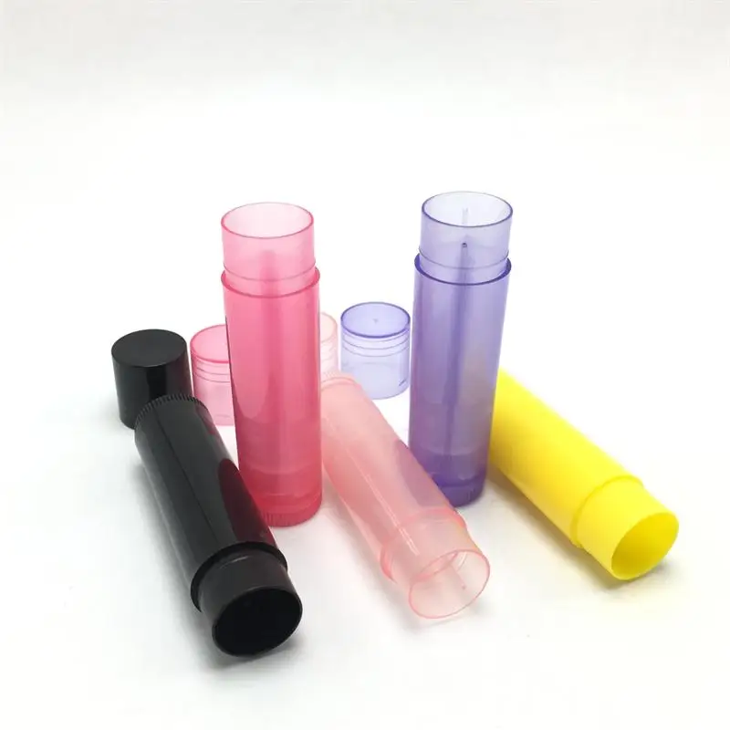 

Wholesale colourful pink clear lip gloss tube lipstick lip balm tube container