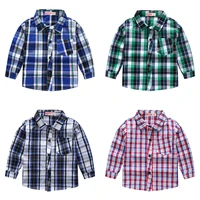 

Hot Sale New Children Boys Shirts Fashion Classic Casual Plaid For 2-10 Years Girls Blouses Kids Boy Spring/Autumn Wear Clothes