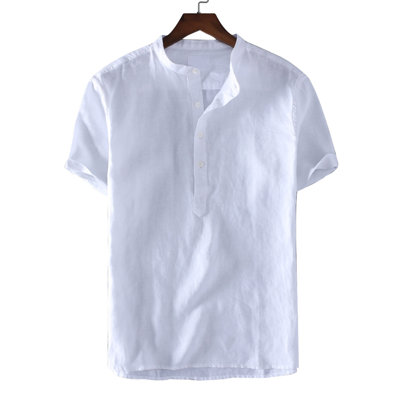 

OEM Short Sleeve Linen Top Casual Half Sleeve Men's Shirt