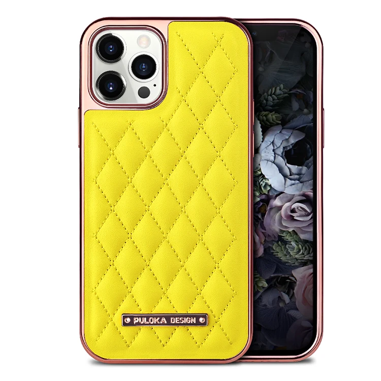 

PULOKA Luxury Smooth Leather Grain Back Cover for iPhone 11 Pro Max Phone case