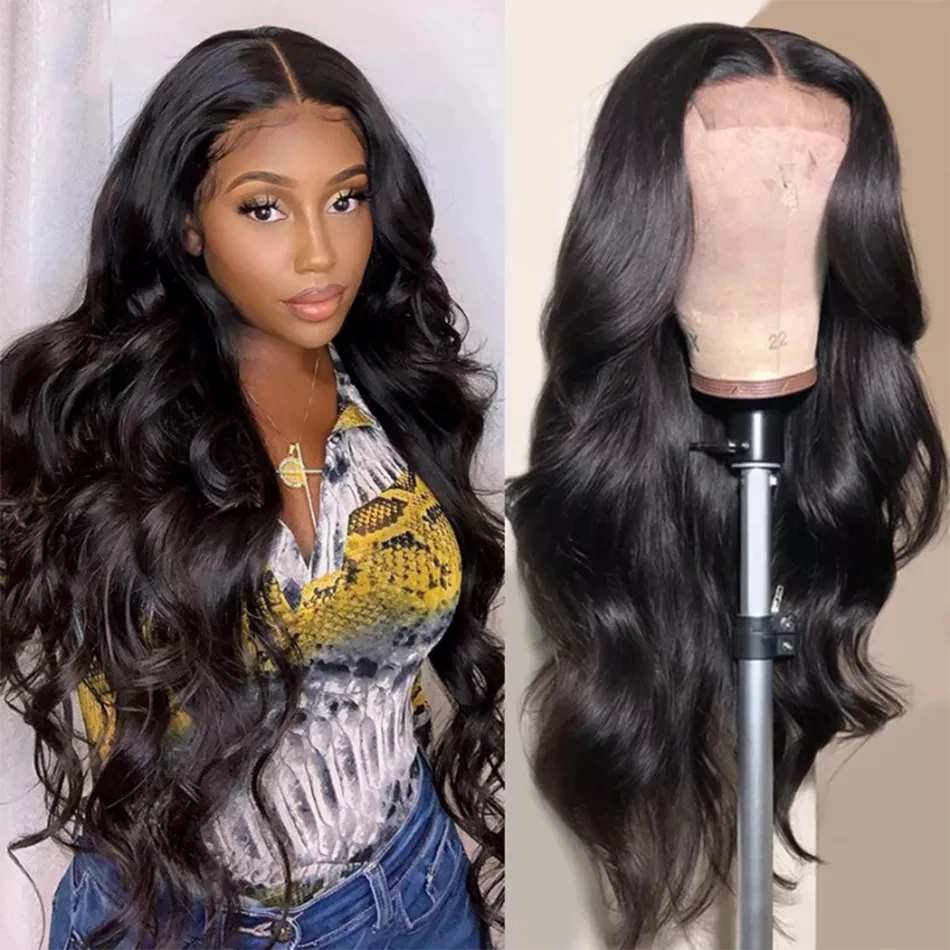 

Malaysian Hair Transparent HD Lace Body Wave Human Hair Cuticle Aligned 4x4 Pre Plucked Wig For Black Women