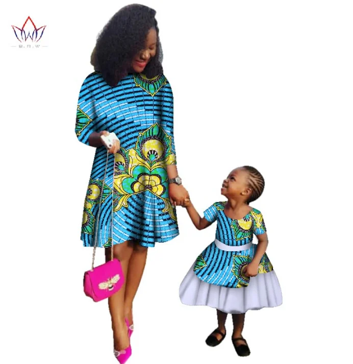New Mom And Daughter Print Java Skirts Dashiki African Clothes For