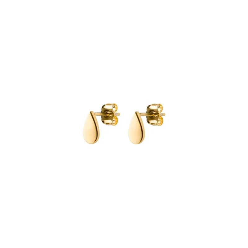 

Simple Temperament 925 Sterling Silver Piercing Earring Cat Eye Water drop Stud Earrings For Women, Gold and silver