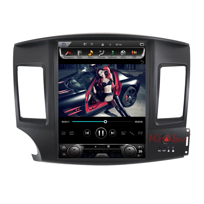 

KiriNavi Vertical Screen 12.1" Android 8.1 car dvd gps navigation system For Mitsubishi Lancer Grand 2010-2016 car multimedia