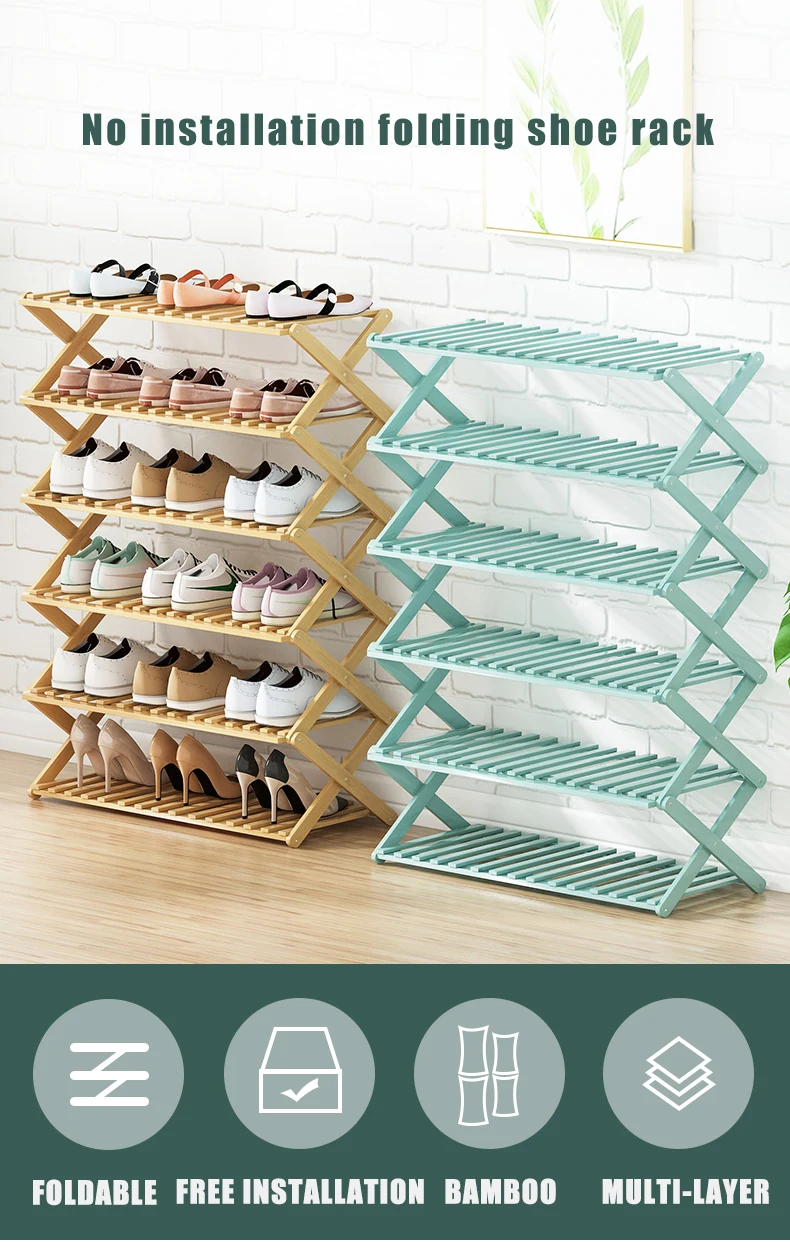 Haichuan Shoes Rack Over The Door Free Standing Shoe Rack & Flower