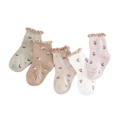 

Baby Cotton Socks Kids Toddlers Girls Princess Flowers Baby Boys Girls Socks