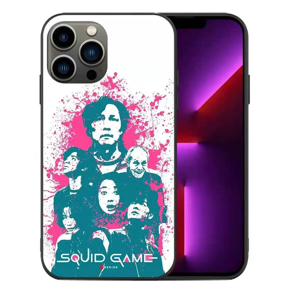 

Newest Arrival Popular Hot Sell Squid Game Cute Designer Cell Phone Case For iPhone 13 12 11 Pro Max Mobile Ac, Multiple colors