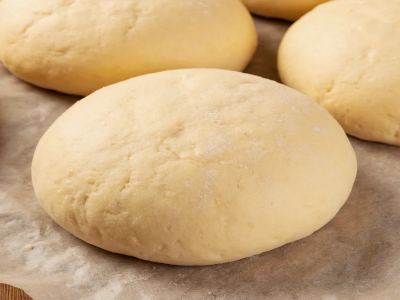 Yeast roll dough during proofing stage