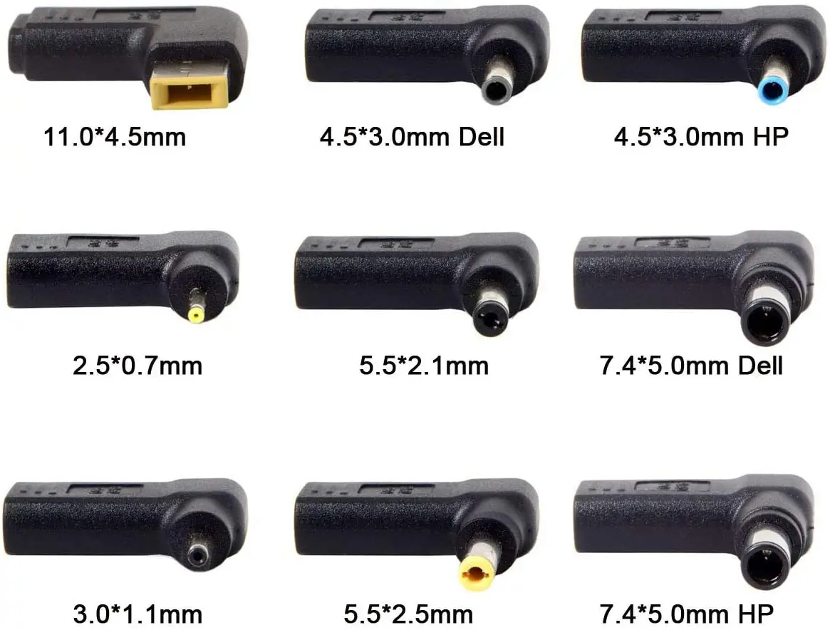 USB Type C Female to Square Male Plug Dc Power Adapter Converter Laptop Charger Connector for Lenovo T450 T450s T460 T470 T470s 