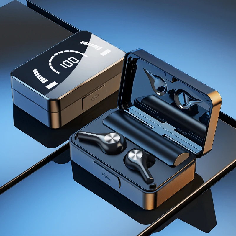 

Super Bass Wireless Earbuds True Wireless Stereo LED Display Waterproof anti-noise for gaming headset earbuds