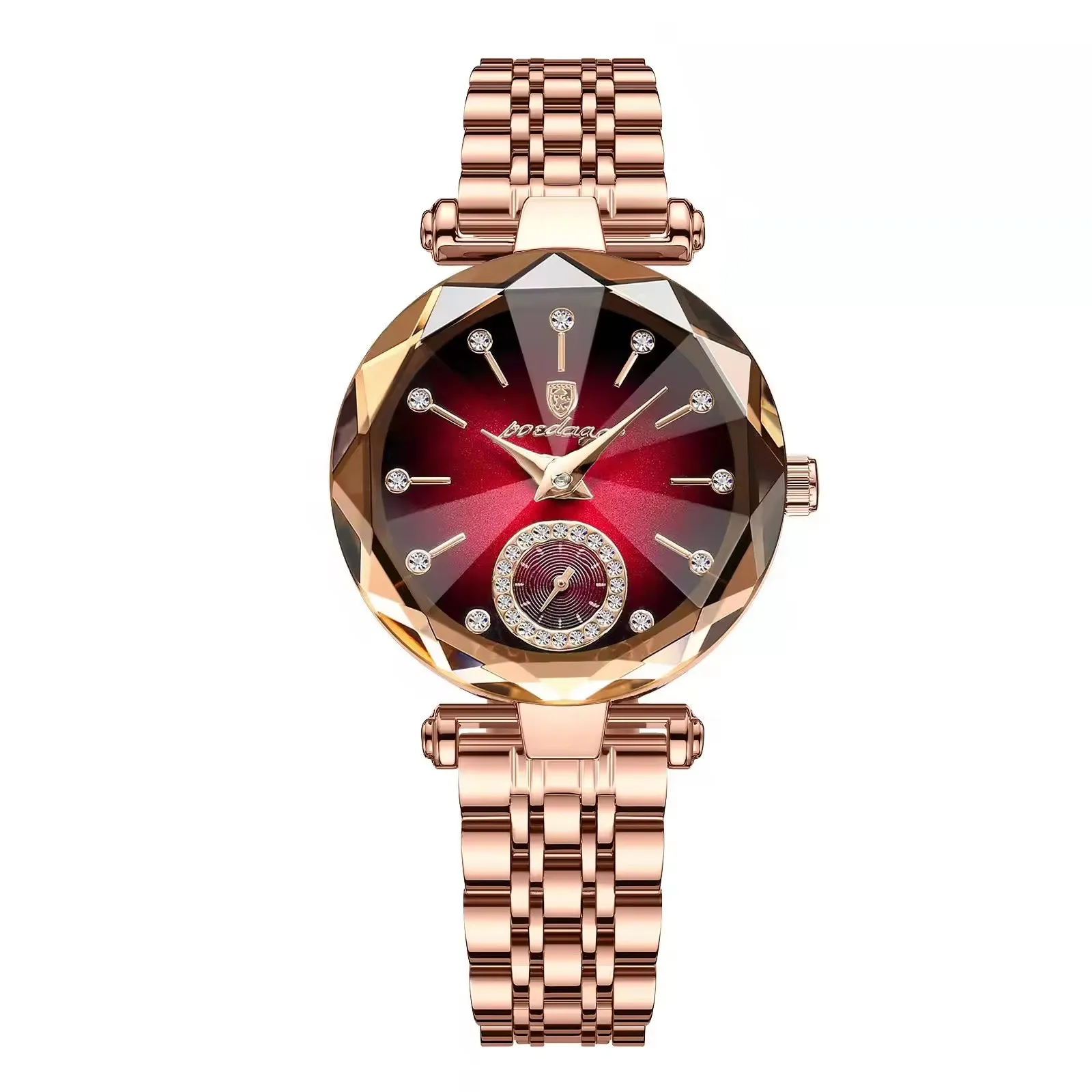POEDAGAR 719 Fashion Women's Quartz Watches Polygon Glass Quartz Movement Recreational Business Waterproof Ladies Watch