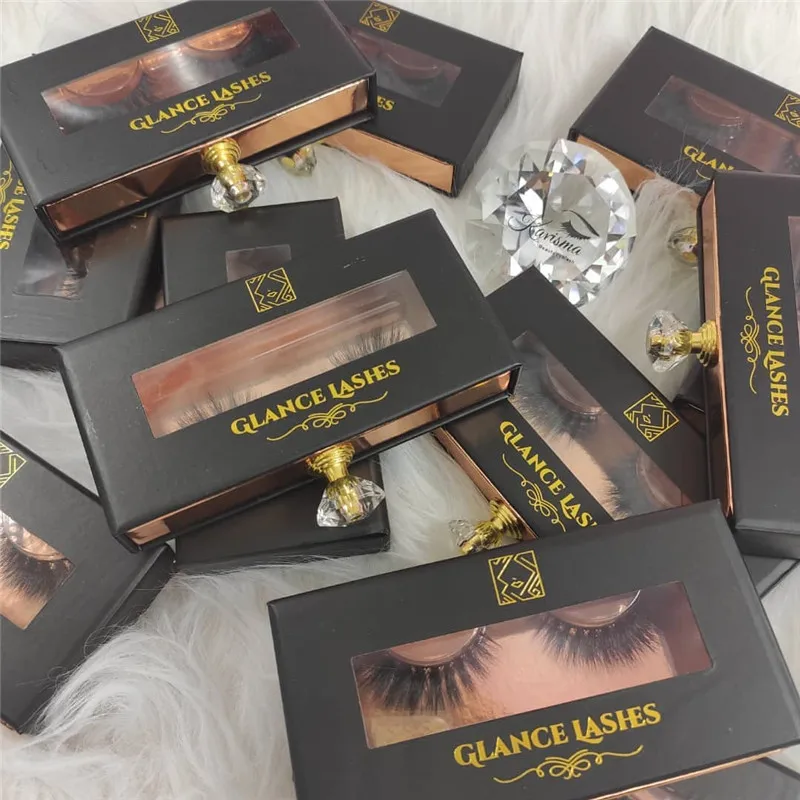 

New 3D Mink Eyelash Packaging Box Custom Lash Case Private Label Eyelashes Packaging, Natural black