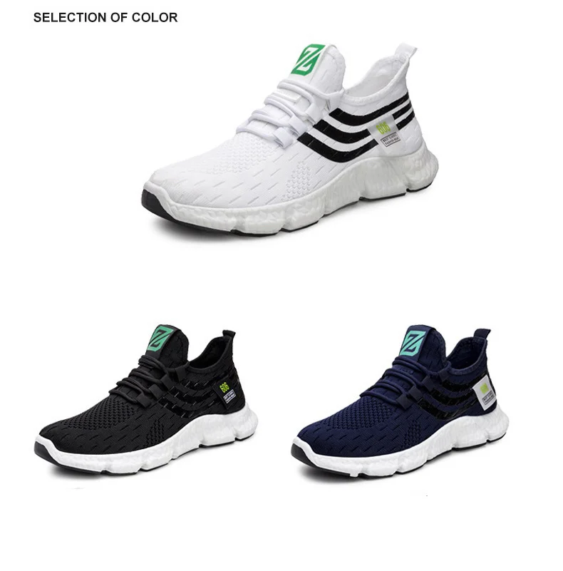 

China Big Factory Good Price lightweight comfortable anti-slip breathable men's fashion sneakers sneakers for men, Black/blue/white