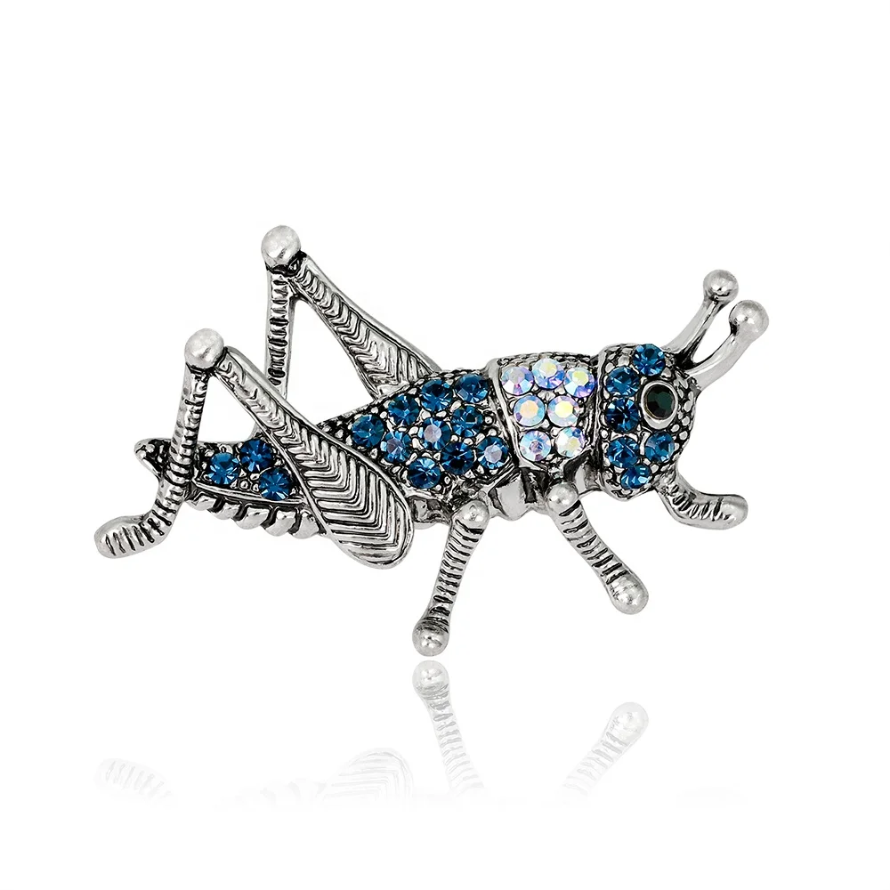 

2020 Fashion and Retro Rhinestone Locust Brooch Jewelry, Picture shows