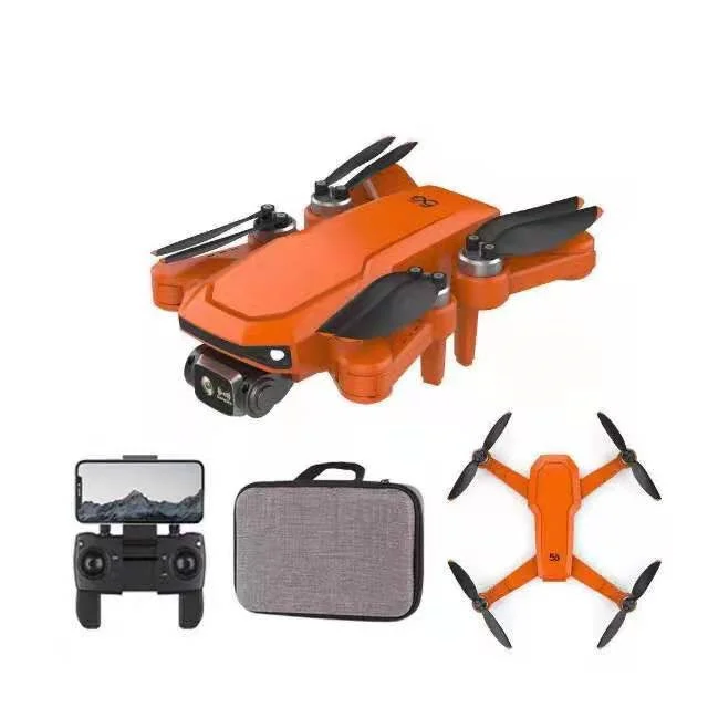 

GPS drone brushless intelligent remote control aircraft aerial photography quadcopter drones, Black,orange