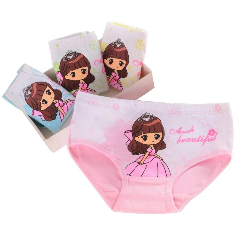 

new Khaki Color Girls Underwear Candy - Colored Pants Triangle Panties Kids Girl