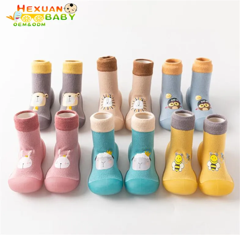 

Spring/ Autumn Baby knitted floor sock with soft sole comfortable Anti Slip infant Toddler shoe Socks, Picture shows