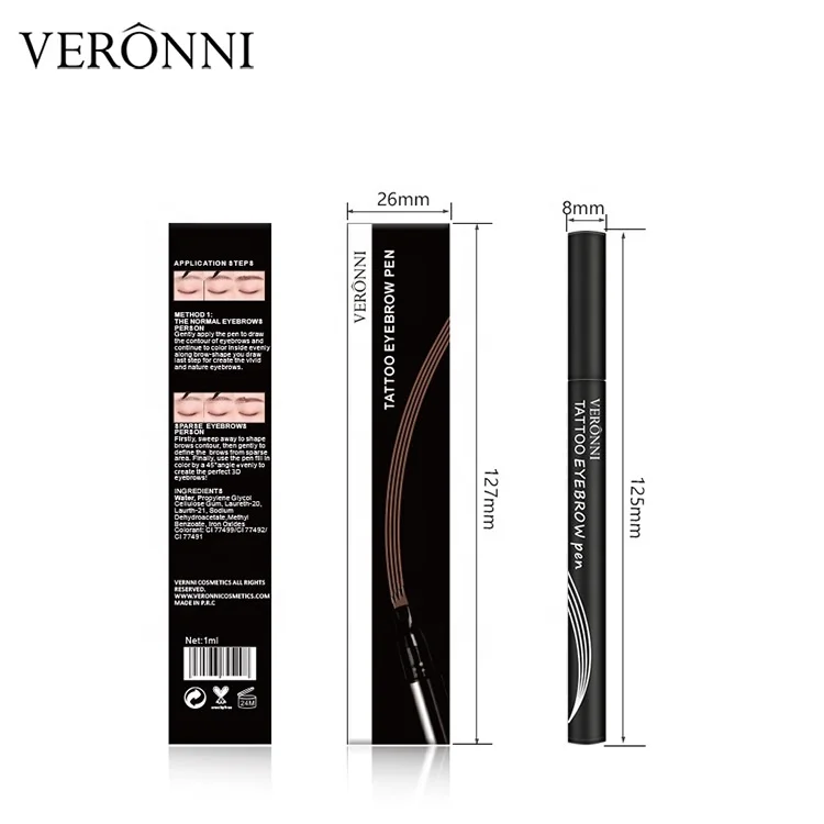 

VERONNI Eyebrow Pencil Natural 3D Eyebrows Tint Maquillaje Proveedores De China Waterproof Eye Brow Extension Eyebrow Tattoo Pen