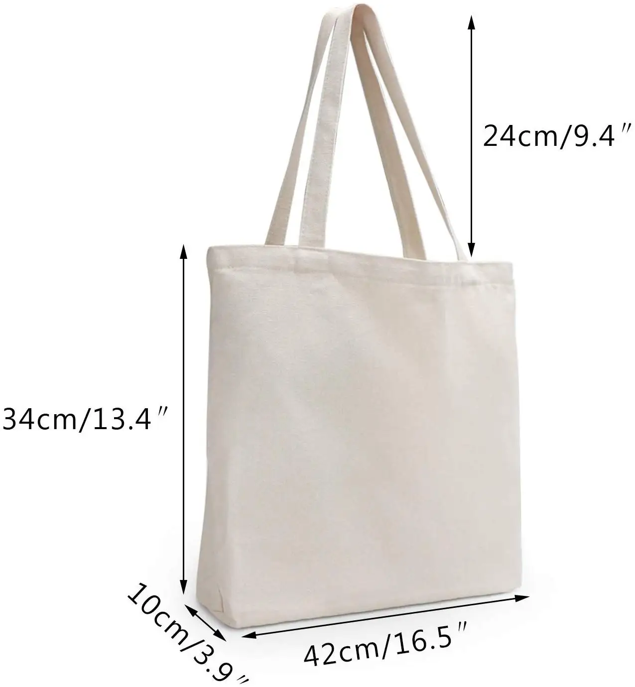 Promotional Colorful Standard Size Cotton Canvas Shopping Tote Bag ...