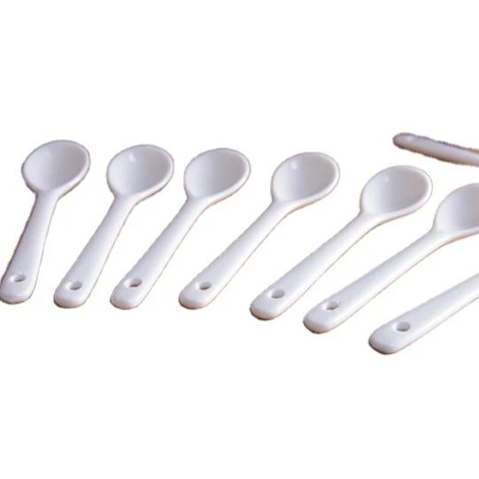 

Porcelain Mini Coffee Spoon Spice Ceramic Spoons Salt Tools