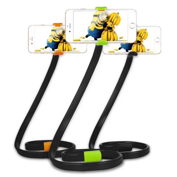 

2020 Hot Universal Lazy Bracket Flexible Desk Holder Stand Mount 360 Clip Phone Stand on Desk, for Mobiles and Cameras, White, black, yellow, orange, green.