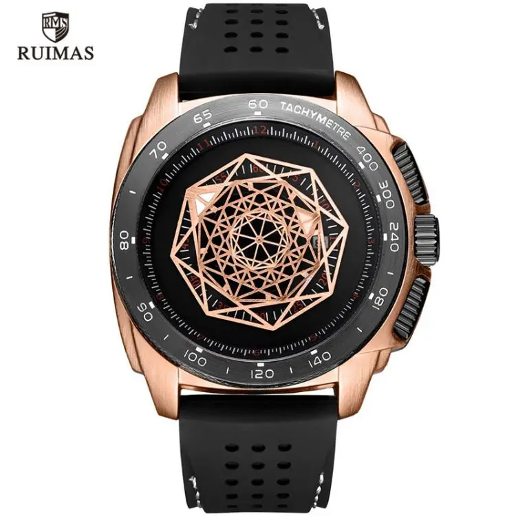 

RUIMAS RN554G Silicone Quartz Watches Men Top Brand Luxury Army Military Sports Wristwatch for Man Relogio Masculino Clock