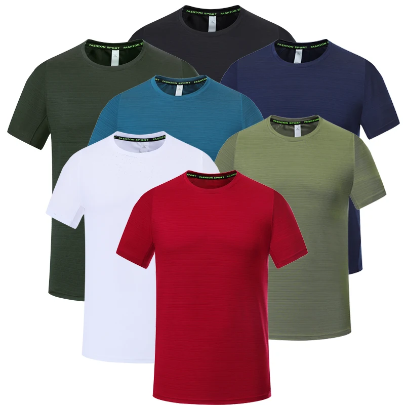 

Hot 2021 cheap New quickly dry Casual with logo sports running blank high quality wholesale men t-shirt