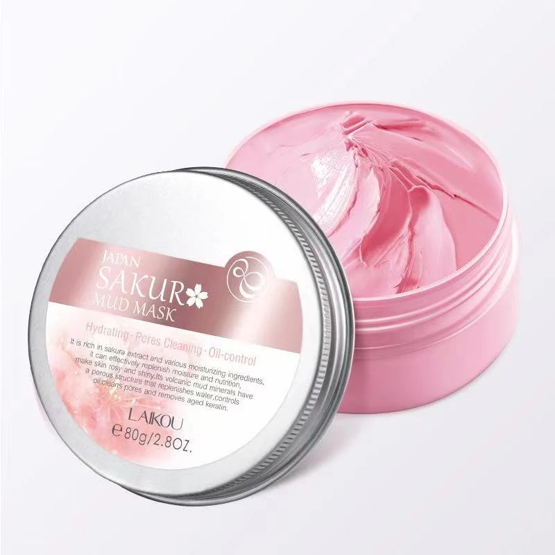 

Wholesale Pore Deep Cleaning Japan Pink Clay Face Mask Sakura Mud Mask