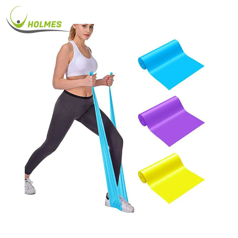 

Wholesale high quality natural rubber orange resistance bands fitness yoga bands and resistance bands for youga, Pink/green/purple/yellow / custom